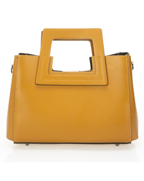 Sac à main en Cuir cognac - 32x11x20 cm