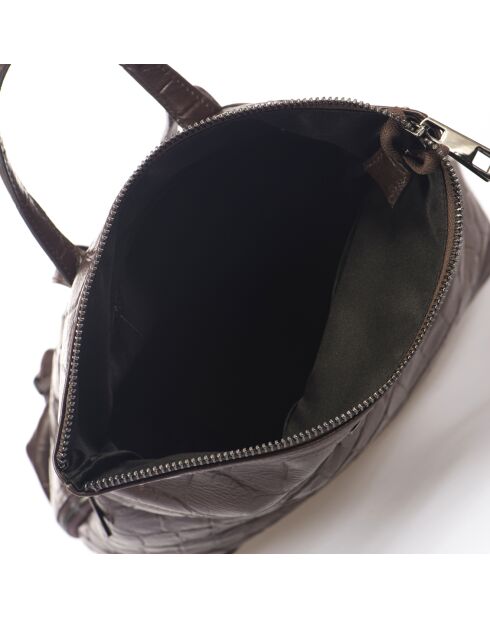 Sac à dos en Cuir marron - 29x13x32 cm