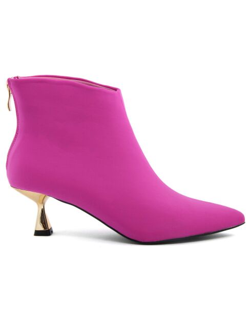 Bottines Loulou fuchsia - Talon 6.5 cm