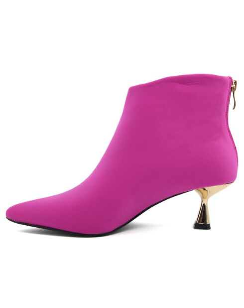 Bottines Loulou fuchsia - Talon 6.5 cm