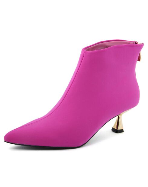 Bottines Loulou fuchsia - Talon 6.5 cm