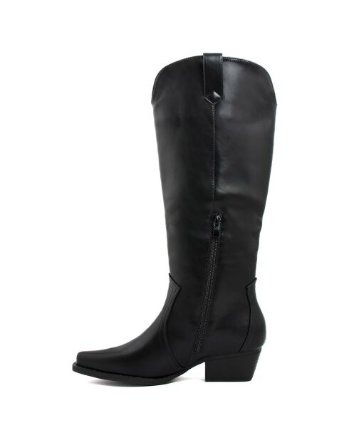Bottes Camille noires - Talon 5 cm