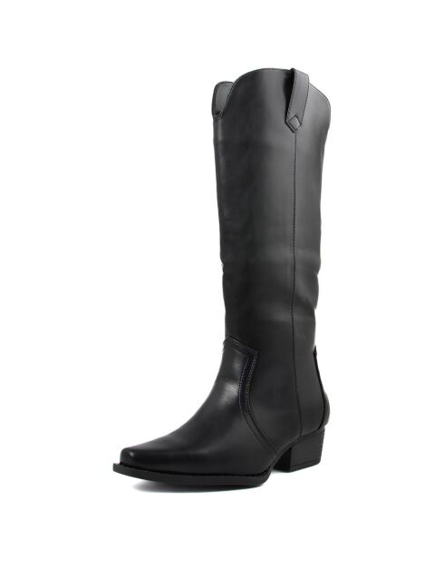 Bottes Camille noires - Talon 5 cm