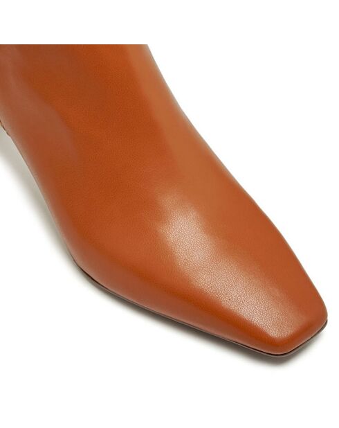 Stephanie cognac laarzen - hak van 6 cm