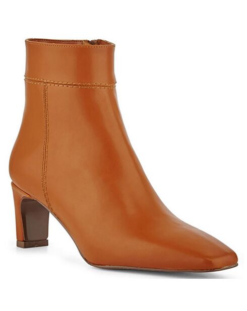 Stephanie cognac laarzen - hak van 6 cm