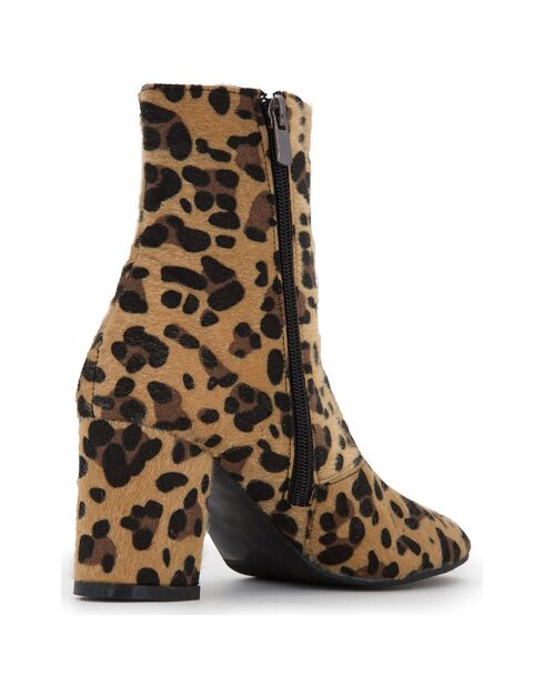 Bottines Jasmine léopard -Talon 7 cm