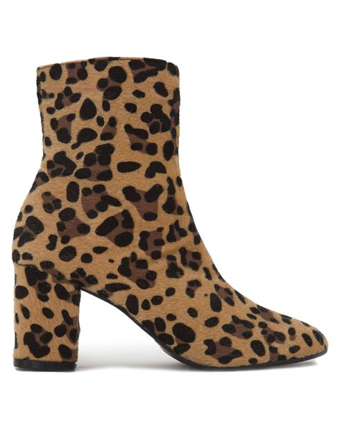 Bottines Jasmine léopard -Talon 7 cm
