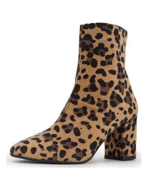Bottines Jasmine léopard -Talon 7 cm