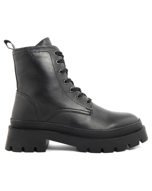 Boots en Cuir Ysée noires - Talon 4.5 cm