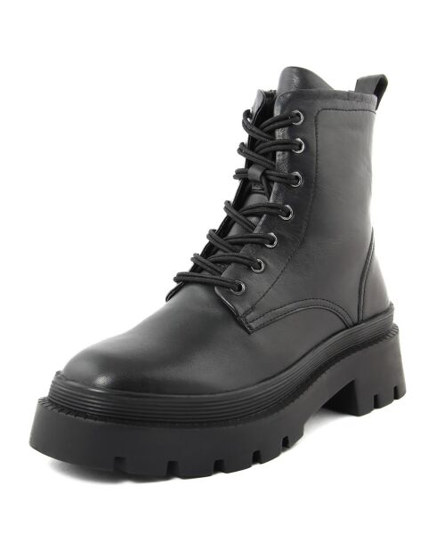 Boots en Cuir Ysée noires - Talon 4.5 cm