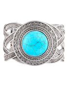 Bracelet El Griego argenté/turquoise