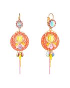 Boucles d'oreilles Linda doré/orange