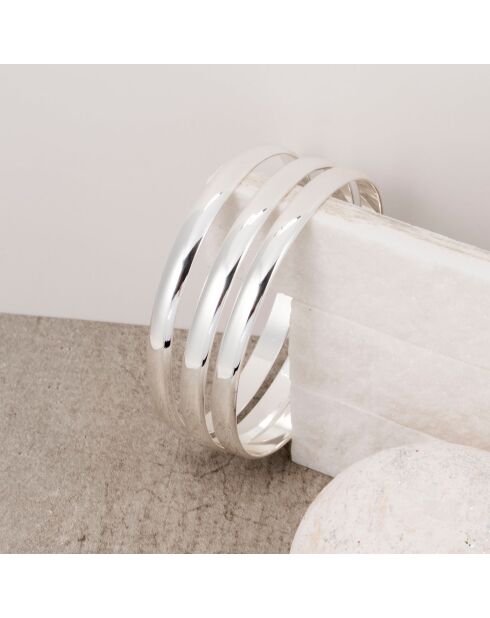 3 Joncs Lovely argentés