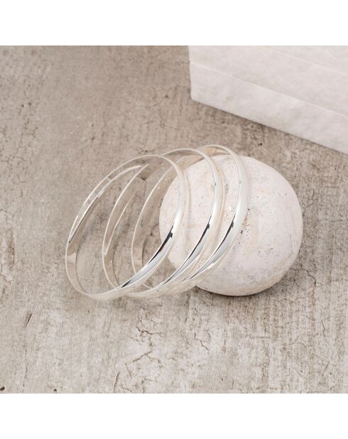 3 Joncs Lovely argentés