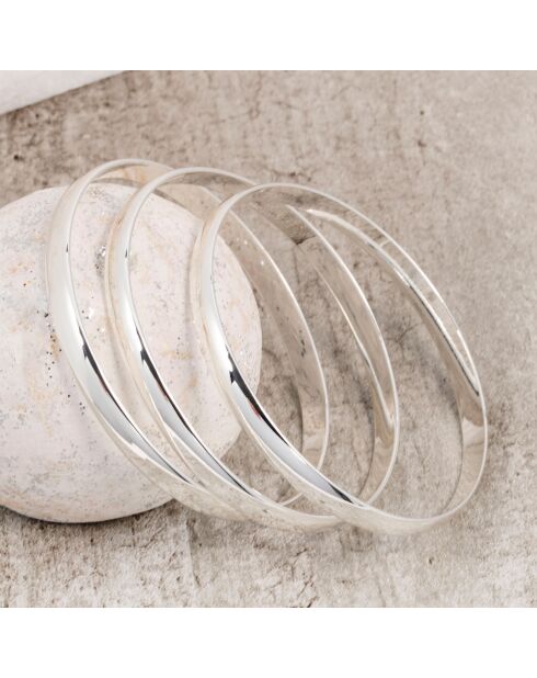 3 Joncs Lovely argentés