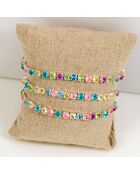 3 Bracelets Gala argenté/multicolore