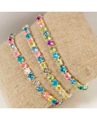3 Bracelets Gala argenté/multicolore