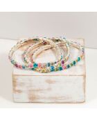 3 Bracelets Gala argenté/multicolore