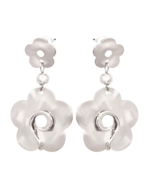 Boucles d'oreilles Florusa argentées
