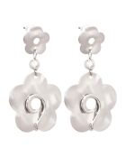 Boucles d'oreilles Florusa argentées