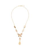 Crystal Butterfly goud/nude perzik ketting
