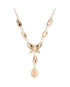 Crystal Butterfly goud/nude perzik ketting