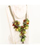 Collier Evena doré/vert