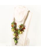 Collier Evena doré/vert