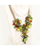 Collier Evena doré/vert