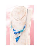 Collier Isadora argenté/bleu