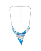 Collier Isadora argenté/bleu