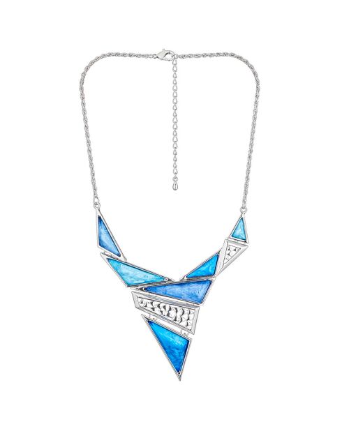 Collier Isadora argenté/bleu