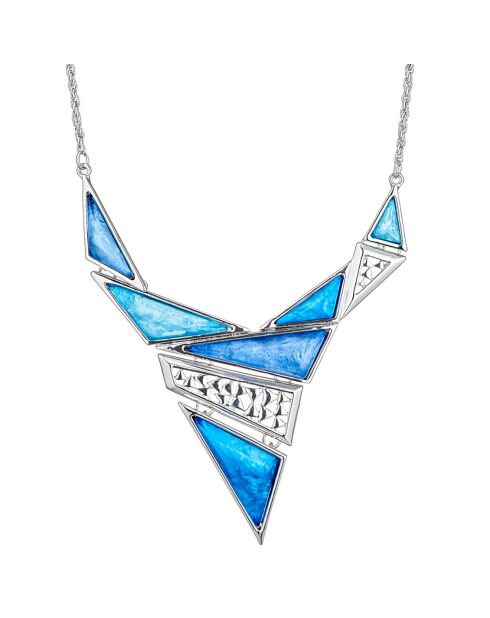 Collier Isadora argenté/bleu