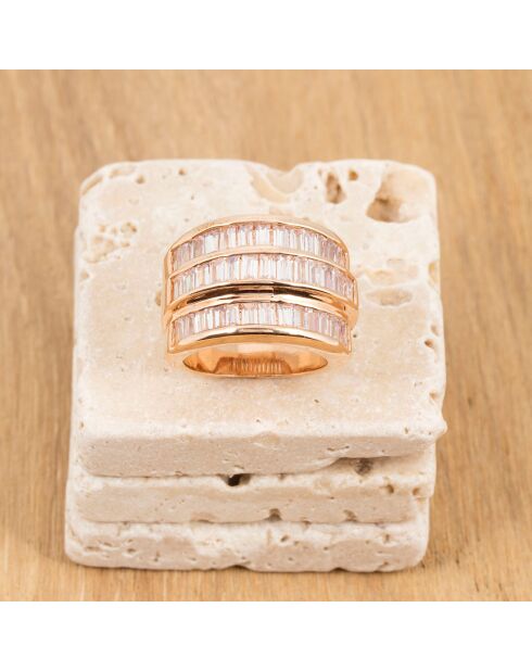 Bague Cascali doré/blanc