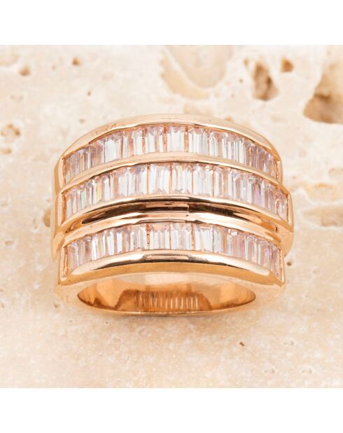 Bague Cascali doré/blanc