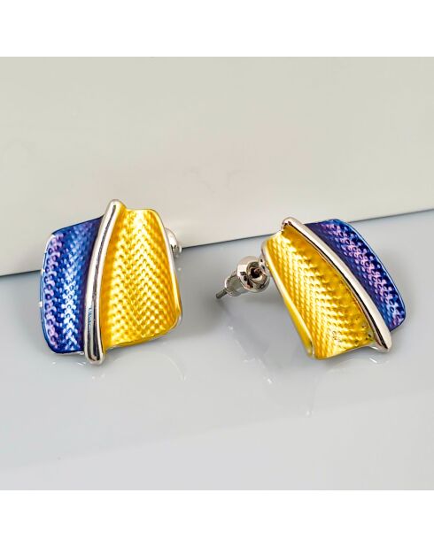 Boucles d'oreilles Los Rios argenté/multicolore
