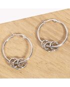 Boucles d'oreilles Eocero argentées