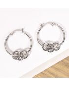 Boucles d'oreilles Eocero argentées
