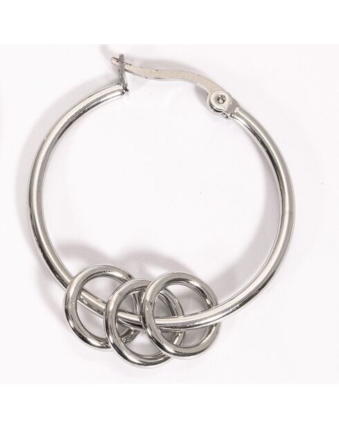 Boucles d'oreilles Eocero argentées