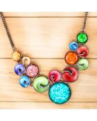 Collier Brasilia argenté/multicolore
