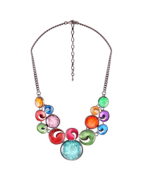 Collier Brasilia argenté/multicolore