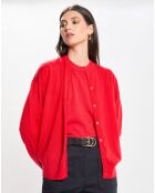 Gilet 100% Laine Anae rouge