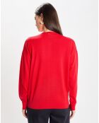 Gilet 100% Laine Anae rouge