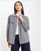 Chemise en Laine mélangée Landers Flannel gris foncé