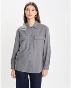 Chemise en Laine mélangée Landers Flannel gris foncé