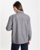 Chemise en Laine mélangée Landers Flannel gris foncé