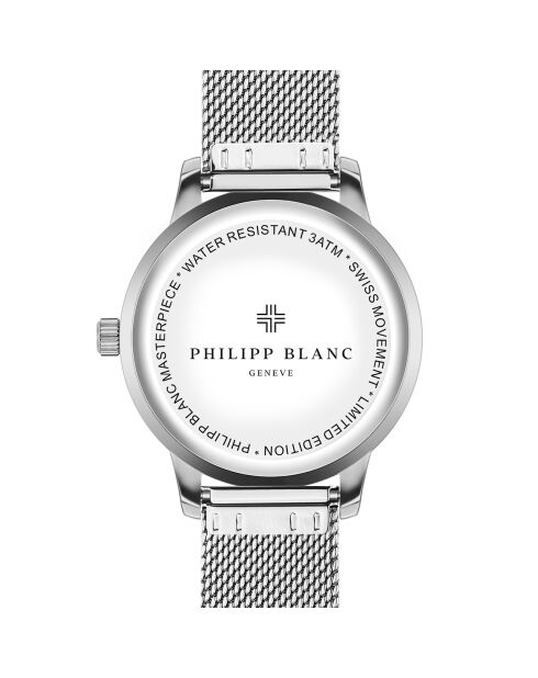 Reloj Lugano de acero mixto plateado