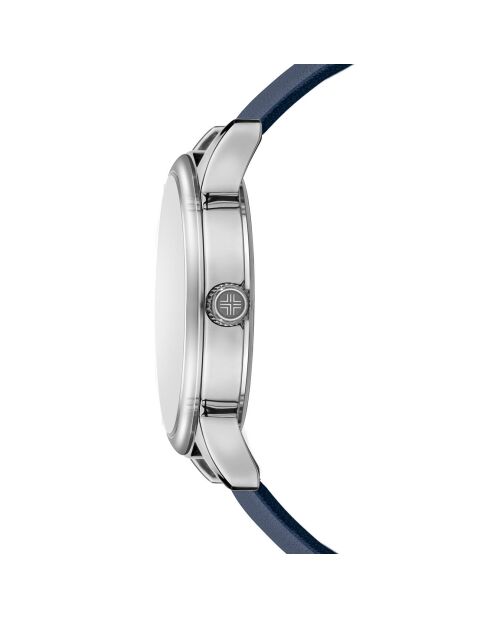 Montre Mixte en Cuir Lugano bleu foncé