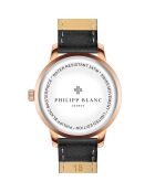 Orologio Lugano in pelle mista nera