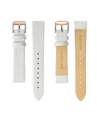 Montre Mixte en Cuir Lugano blanche